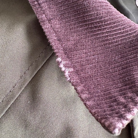 Baby Gap Toddler 3T Olive Brown Jacket Corduroy Collar Barn Chore Style Lightwt - Picture 4 of 7